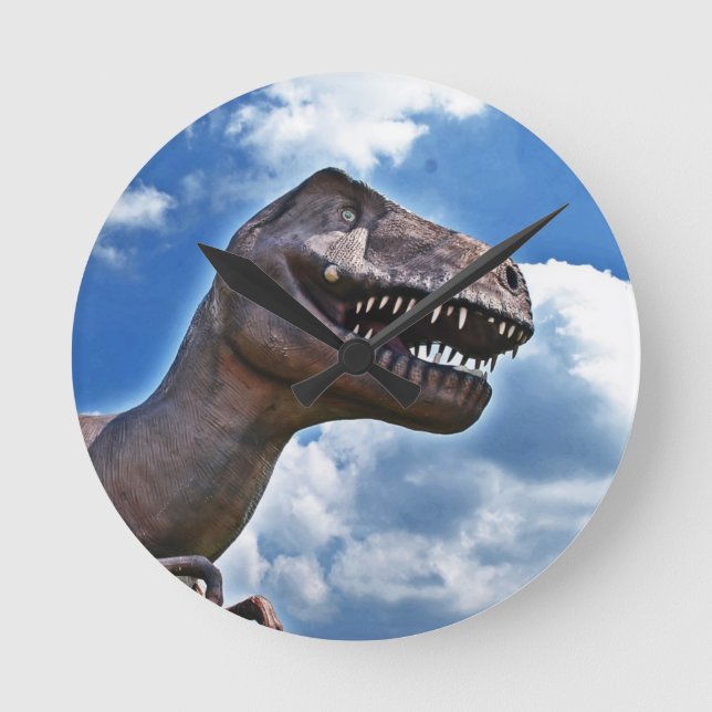 Dinosaur!!! Round Clock (Front)