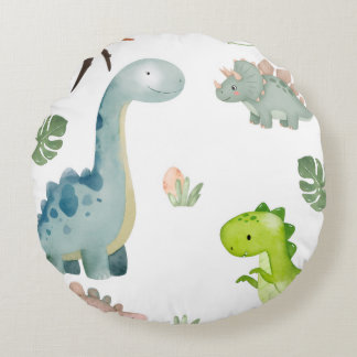 dinosaur round pillow