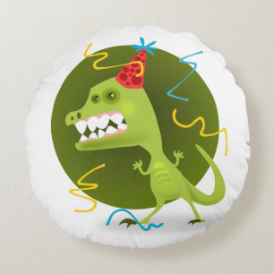 Dinosaur Round Pillow