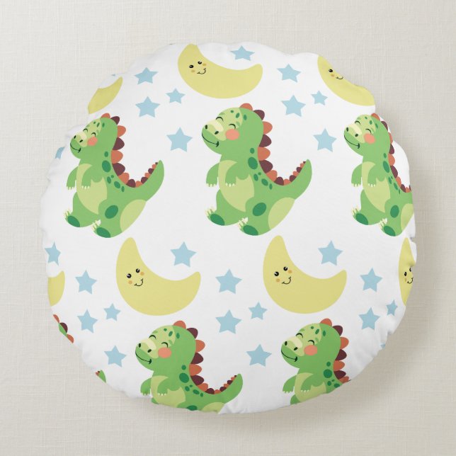 Dinosaur  round pillow (Front)