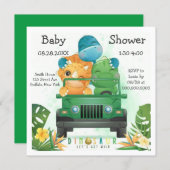 Dinosaur Safari Adventure Baby Shower Invitation (Front/Back)