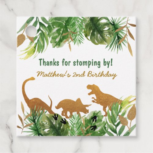 Dinosaur Safari Birthday Favor Tags