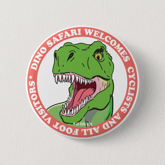 Dinosaur Safari Pinback Button (Front)