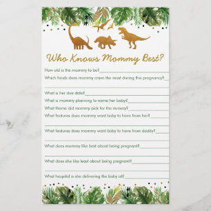 Dinosaur Safari Who Knows Mommy Best Game