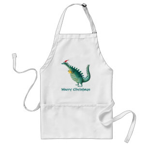 Dinosaur - Santa Claus Helper Adult Apron