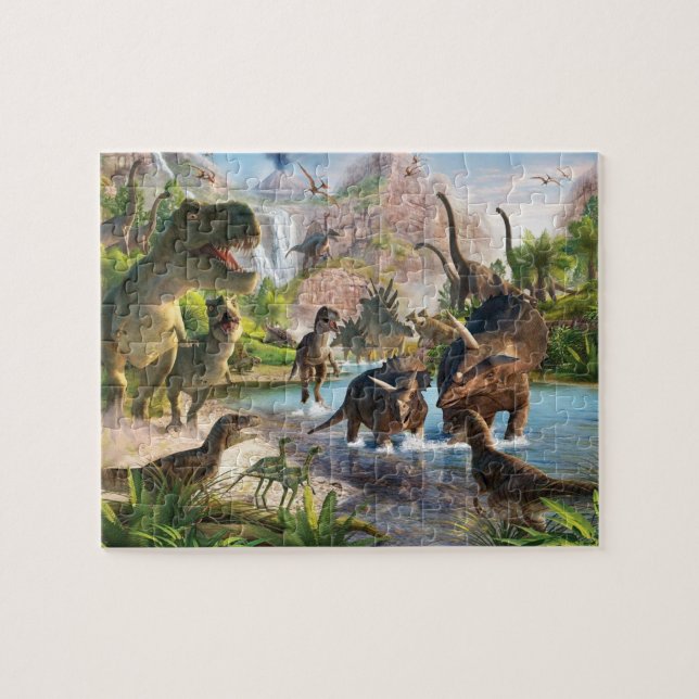 Dinosaur Scene Jigsaw Puzzle (Horizontal)