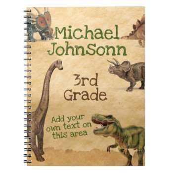 Dinosaur School Notebook by PrinterFairy at Zazzle