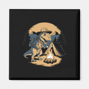 Dinosaur Scouting Camping For Kids Boys Girls  Magnet