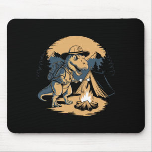 Dinosaur Scouting Camping For Kids Boys Girls  Mouse Pad