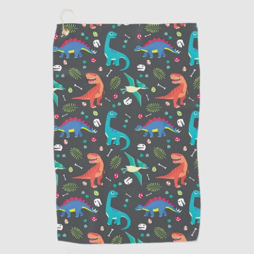 Dinosaur Seamless Pattern Dinosaur Seamless Patte Golf Towel