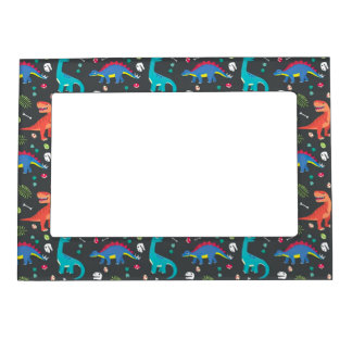 Dinosaur Seamless Pattern, Dinosaur Seamless Patte Magnetic Frame