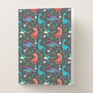 Dinosaur Seamless Pattern, Dinosaur Seamless Patte Pocket Folder