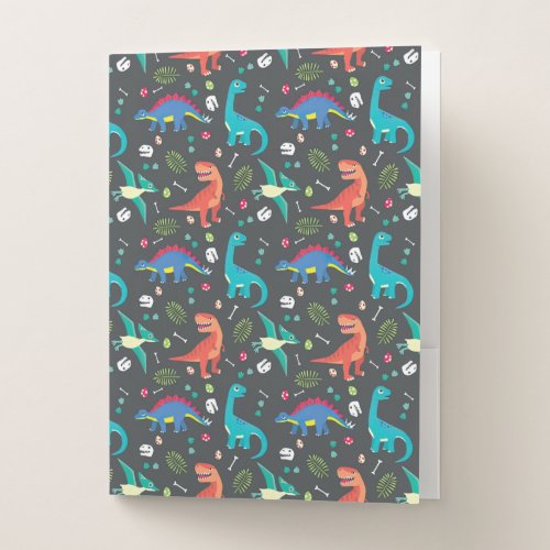 Dinosaur Seamless Pattern Dinosaur Seamless Patte Pocket Folder