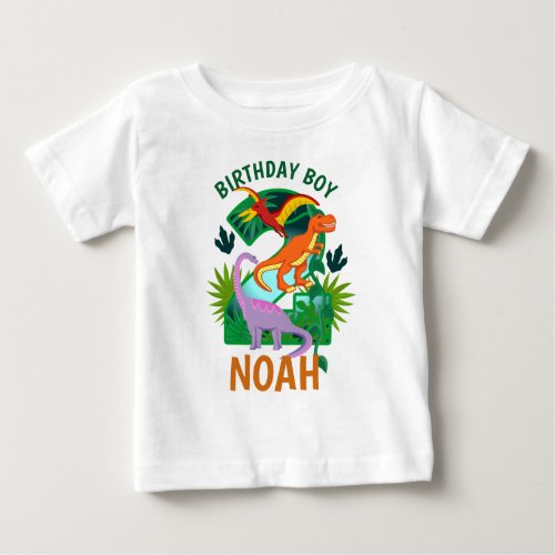 Dinosaur Second birthday toddler tshirts