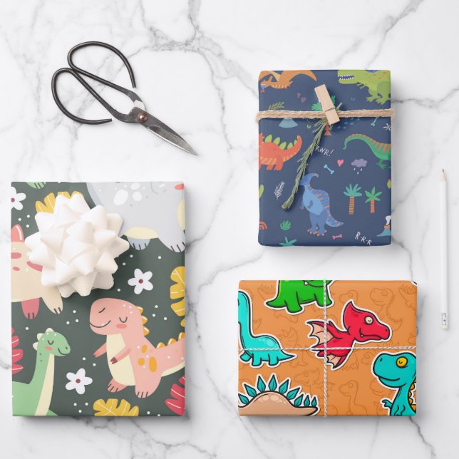 Dinosaur Series Wrapping Paper (Front)