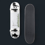 Dinosaur Shadow Wilderness Art Graphic Prehistoric Skateboard<br><div class="desc">"Dinosaur Shadow Wilderness Art Graphic Prehistoric Theme Skateboard" The Dinosaur Shadow Wilderness Art Graphic Prehistoric Theme Skateboard combines bold monochrome illustration with striking prehistoric imagery, making it an appealing choice for skaters and collectors who appreciate clean graphic silhouettes, adventure-themed artwork, and distinctive visual storytelling. The design is built around strong...</div>