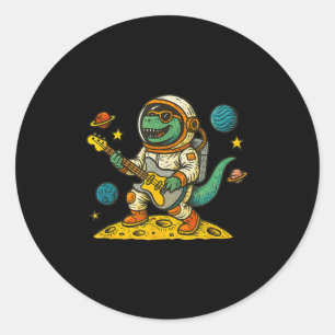 Dinosaur Shirts For Boys Space T-rex Birthday Boy Classic Round Sticker