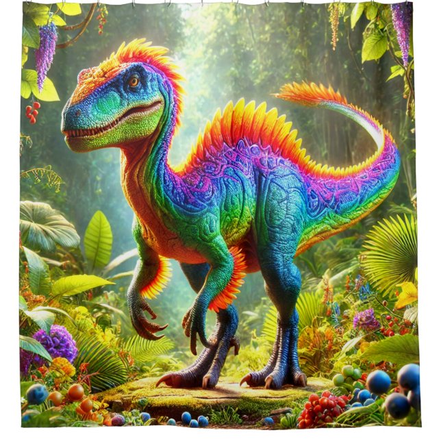 Dinosaur Shower Curtain (Front)