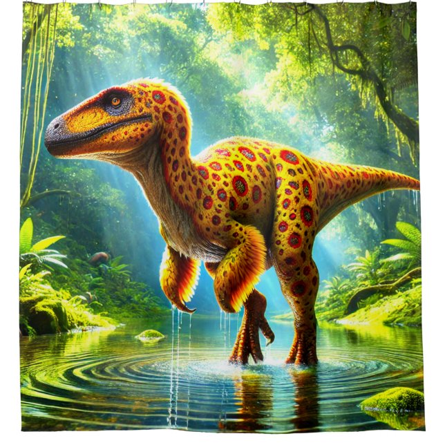 Dinosaur Shower Curtain (Front)