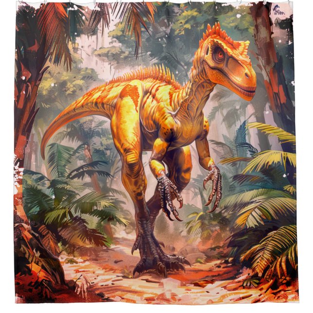 Dinosaur Shower Curtain (Front)