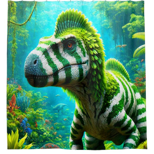 Dinosaur Shower Curtain (Front)