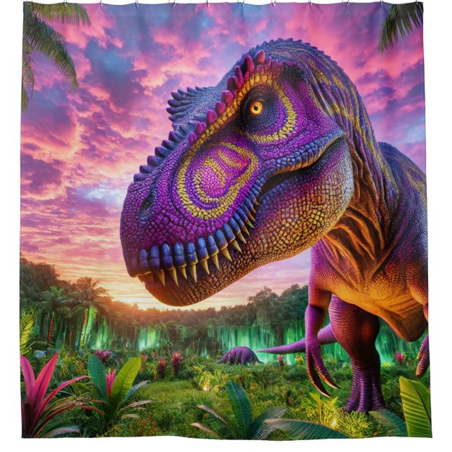Dinosaur Shower Curtain (Front)