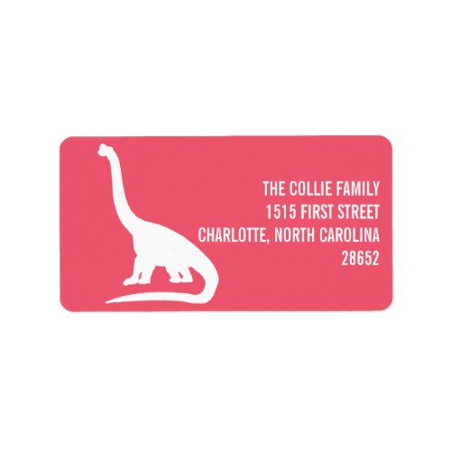 Dinosaur Silhouette Address Label