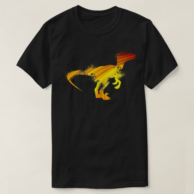 Dinosaur Silhouette Dino Graphic  Boy Toddler Velo T-Shirt (Design Front)