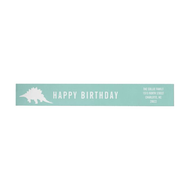 Dinosaur Silhouette Stegosaurus Address Label (Individual)