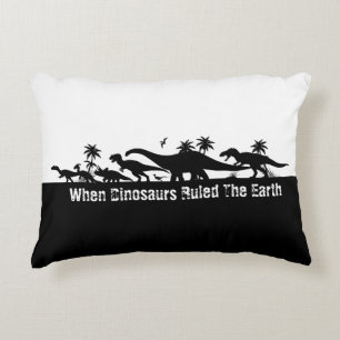Dinosaur Silhouettes Accent Pillow