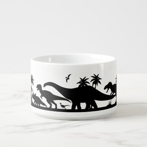 Dinosaur Silhouettes Bowl