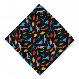 Dinosaur Silhouettes Pattern Bandana