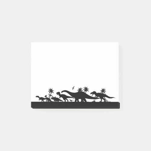 Dinosaur Silhouettes Post_it Notes