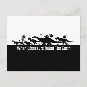 Dinosaur Silhouettes Postcard