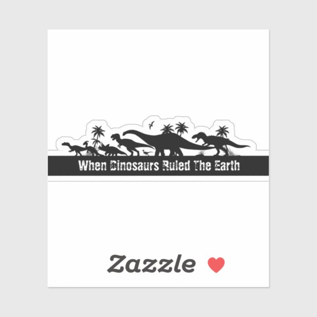 Dinosaur Silhouettes Sticker (Sheet)