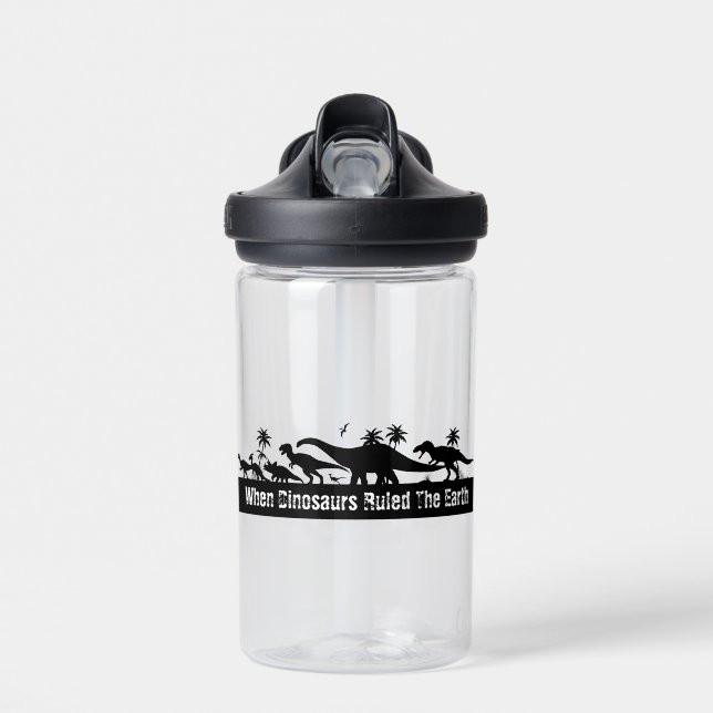 Dinosaur Silhouettes Water Bottle (Front)