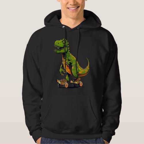 Dinosaur Skating Roller Derby Hoodie