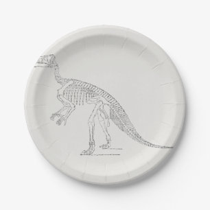 Dinosaur Skeleton Art Paper Plates