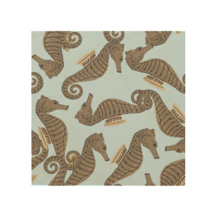 Dinosaur skeleton, grunge seamless pattern. wood wall art