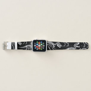 Dinosaur Skeletons White Fossil Bones Apple Watch Band