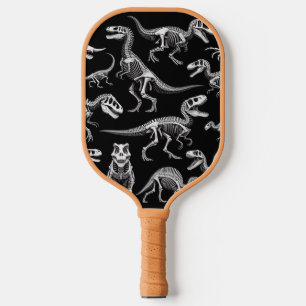 Dinosaur Skeletons White Fossil Bones Pickleball Paddle