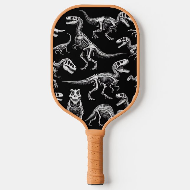 Dinosaur Skeletons White Fossil Bones Pickleball Paddle (Front)