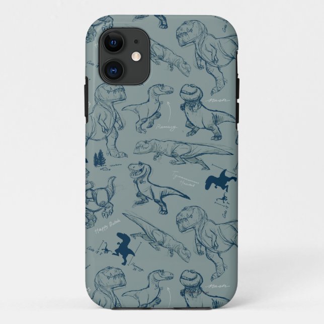 Dinosaur Sketch Pattern Case-Mate iPhone Case (Back)