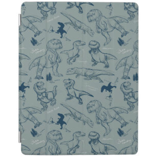 Dinosaur Sketch Pattern iPad Smart Cover