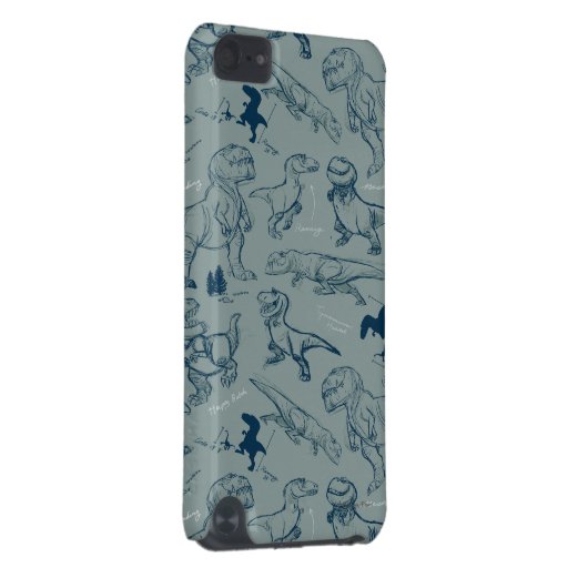 Dinosaur Sketch Pattern iPod Touch (5th Generation) Cover (Back/Right)