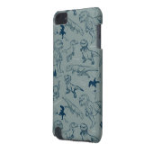 Dinosaur Sketch Pattern iPod Touch (5th Generation) Cover (Back Left)