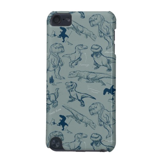 Dinosaur Sketch Pattern iPod Touch (5th Generation) Cover (Back)