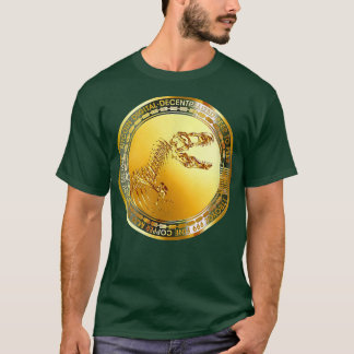 Dinosaur Skull Fossil Skeleton Coin Bitcoin World  T-Shirt