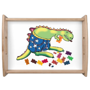 Dinosaur snack serving tray