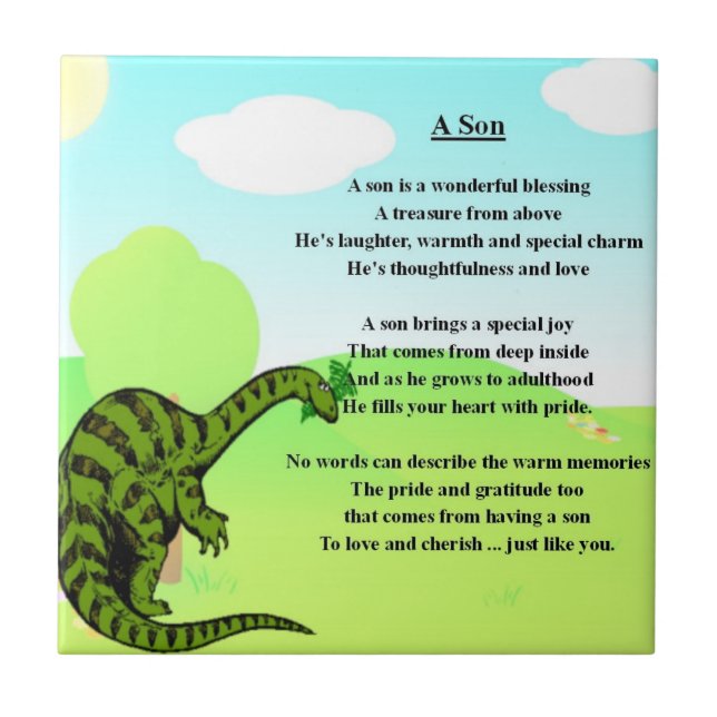 Dinosaur - Son poem Tile (Front)